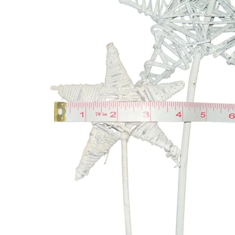 *NEW* LATA star mix wooden star craft/decorations 6 White 3 red